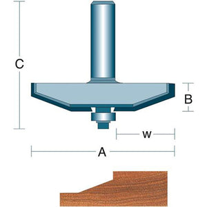 Roman Carbide 2-5/8 Inch 15 degree Face Cut Panel Router Bit DC1400 - ToolPlanet