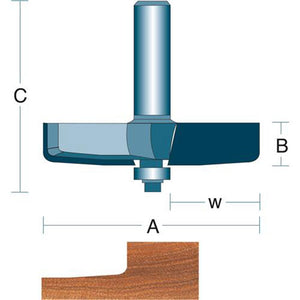 Roman Carbide 2-5/8 Inch 5 degree Face Cut Panel Router Bit DC1399 - ToolPlanet