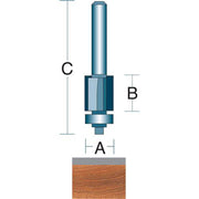 Roman Carbide 22mm Laminate Flush Trim Router Bit 1/4" Shank DC1225 - ToolPlanet