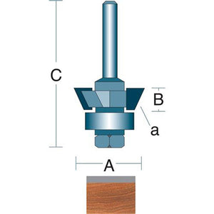 Roman Carbide 25 degree Bevel Router Bit 1/4" Shank DC1091 - ToolPlanet