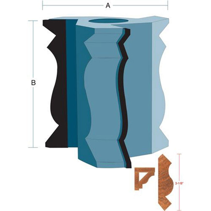 Roman Carbide 3 In Crown Moulding Shaper Cutter 312 x 1 —