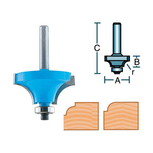 Roman Carbide 3/16 Inch Radius Beading Router Bit 1/2" Shank DC1165 - ToolPlanet