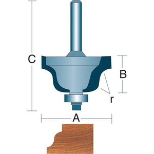 Roman Carbide 3/4 Inch Roman Ogee Router Bit 1/2" Shank DC1156 - ToolPlanet