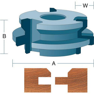 Roman Carbide 3/4 Inch V-Groove Paneling Cutter Set 3/4 Bore DC2122 - ToolPlanet