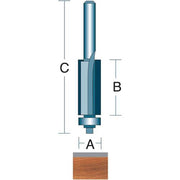 Roman Carbide 3/8 Inch Flush Trim Router Bit 1/4" Shank DC1079 - ToolPlanet