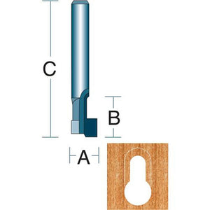 Roman Carbide 3/8 Inch Keyhole Router Bit 1/4" Shank DC1359 - ToolPlanet