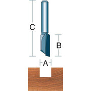 Roman Carbide 3/8 Inch Single Flute Straight Router Bit 1/2" DC1515 - ToolPlanet