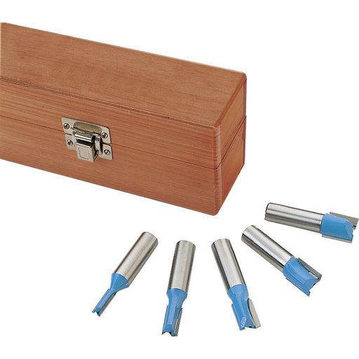 Roman Carbide 5 Pc. Straight Bit Set Router Bit 1/2" Shank DC1701 - ToolPlanet