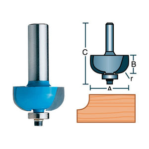 Roman Carbide 5/16 Inch Radius Cove Router Bit 1/2" Shank DC1148 - ToolPlanet