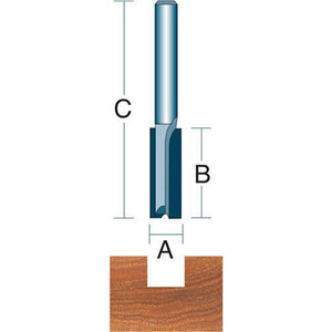 Roman Carbide 5/16 Inch Straight Router Bit Extra Length DC1436 - ToolPlanet