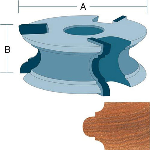 Roman Carbide Astragal Shaper Cutter 3/4 Inch Bore DC2112 - ToolPlanet