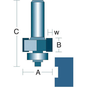 Roman Carbide Corian 1/2 Inch Inlay Router Bit 1/2" Shank DC1505 - ToolPlanet