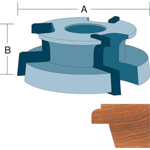 Roman Carbide Corner Round Rabbet Shaper Cutter 3/4 Inch Bore DC2115 - ToolPlanet