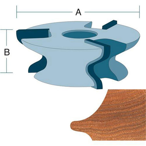 Roman Carbide Door Edge Shaper Cutter 3/4 Inch Bore DC2104 - ToolPlanet