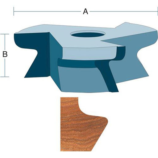 Roman Carbide Door Lip Back Bevel Shaper Cutter 3/4 Inch Bore DC2327 - ToolPlanet