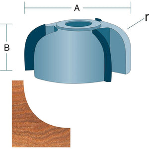 Roman Carbide Drop Leaf (M) 1/2 Inch Bore Shaper Cutter DC2013 - ToolPlanet