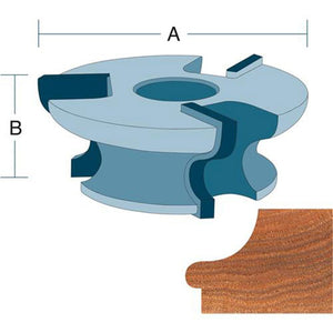 Roman Carbide Ogee and Bead Shaper Cutter 3/4 Inch Bore DC2109 - ToolPlanet