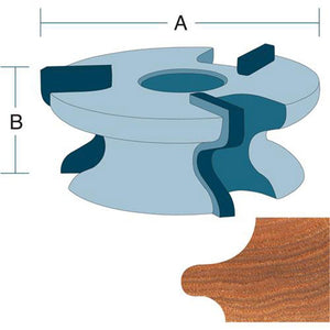 Roman Carbide Ogee and Cove Shaper Cutter 3/4 Inch Bore DC2108 - ToolPlanet