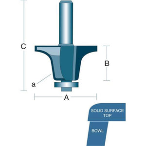 Roman Carbide Ogee Bowl Router Bit 1/2" Shank DC1663 - ToolPlanet