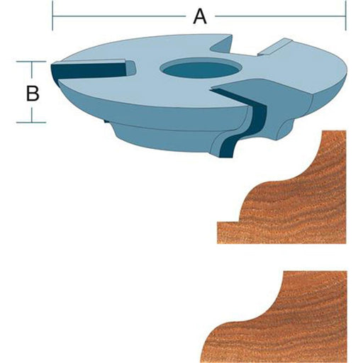 Roman Carbide Ogee Moulding Shaper Cutter 3/4 Inch Bore DC2097 - ToolPlanet