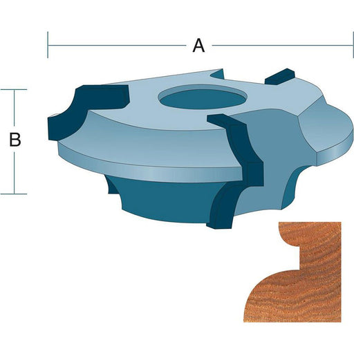 Roman Carbide Quarter Round 3/4 Inch Bore Shaper Cutter DC2027 - ToolPlanet