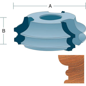 Roman Carbide Quarter Round/Bead 3/4 Inch Bore Shaper Cutter DC2026 - ToolPlanet