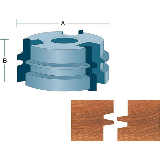 Roman Carbide Reversible Glue Joint 3/4 Inch Bore Shaper Cutter DC2041 - ToolPlanet