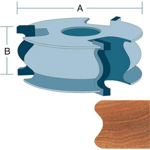 Roman Carbide Rounded Flute Shaper Cutter 3/4 Inch Bore DC2111 - ToolPlanet