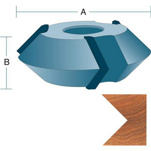 Roman Carbide Shaper Cutter 90 degree V-Groove 3/4 Inch Bore DC2087 - ToolPlanet