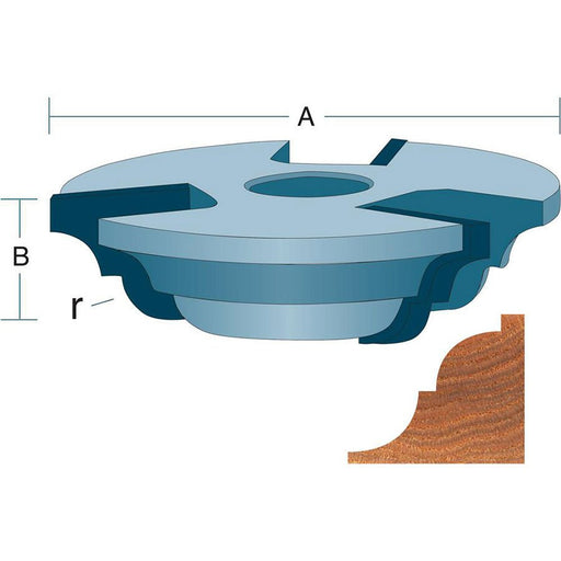 Roman Carbide Shaper Cutter Bead and Cove 3/4 Inch Bore DC2091 - ToolPlanet