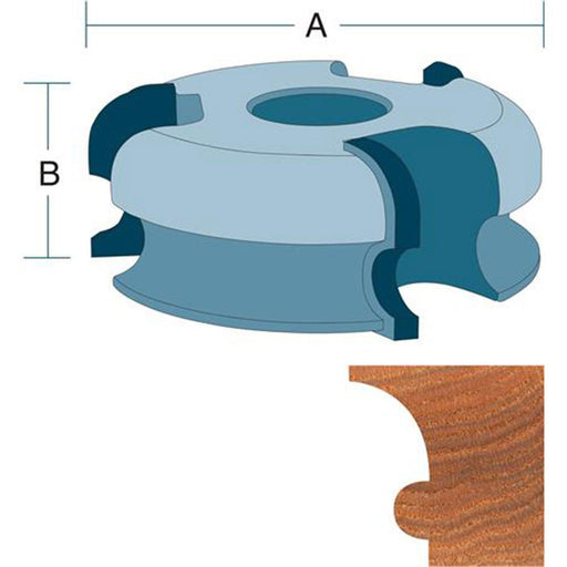 Roman Carbide Shaper Cutter Cove and Bead 3/4 Inch Bore DC2088 - ToolPlanet