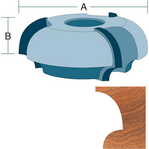 Roman Carbide Shaper Cutter Cove/Quarter Round 3/4 Inch Bore DC2084 - ToolPlanet