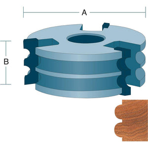 Roman Carbide Shaper Cutter Double Bead 3/4 Inch Bore DC2093 - ToolPlanet