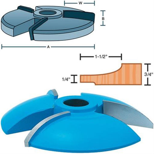 Roman Carbide Shaper Cutter Panel Convex 1-1/4 Inch Bore DC2078 - ToolPlanet