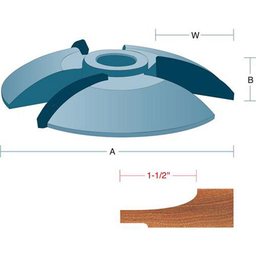 Roman Carbide Shaper Cutter Panel Convex 3/4 Inch Bore DC2069 - ToolPlanet