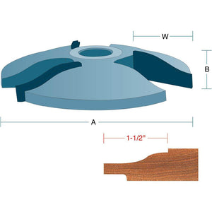 Roman Carbide Shaper Cutter Panel Ogee 3/4 Inch Bore DC2067 - ToolPlanet
