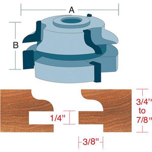 Roman Carbide Stile Rail Cabinet Ogee Shaper Cutter 3/4 Bore DC2161 - ToolPlanet