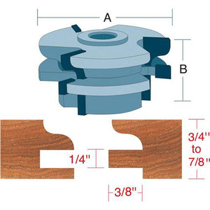 Roman Carbide Stile Rail Cabinet Ogee Shaper Cutter 3/4 Bore DC2161 - ToolPlanet