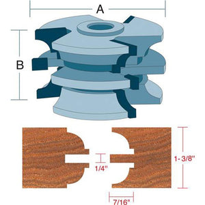 Roman Carbide Stile Rail Quarter Bead Passage Door Cutter 3/4" DC2170 - ToolPlanet