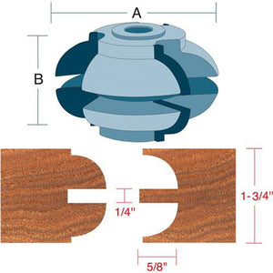 Roman Carbide Stile Rail Quarter Round Shaper Cutter Entry Door DC2172 - ToolPlanet