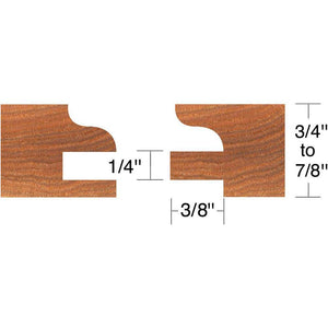 Roman Carbide Stile Rail Set Bead Cove Shaper Cutter 3/4 Bore DC2163 - ToolPlanet