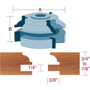 Roman Carbide Stile Rail Set Quarter Bead Cutter 3/4 Bore DC2165 - ToolPlanet