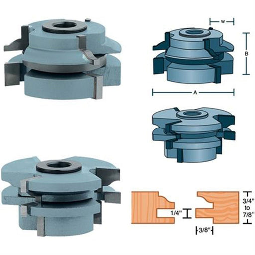 Roman Carbide Stile Rail Shaper Cutter Set Roman Ogee 1-1/4 DC2179 - ToolPlanet