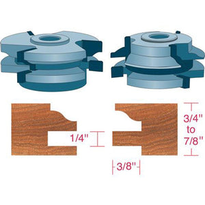 Roman Carbide Stile Rail Shaper Cutter Set Roman Ogee 3/4 Bore DC2164 - ToolPlanet