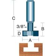 Roman Carbide T-Slot Cutter Router Bit 1/2" Shank DC1629 - ToolPlanet