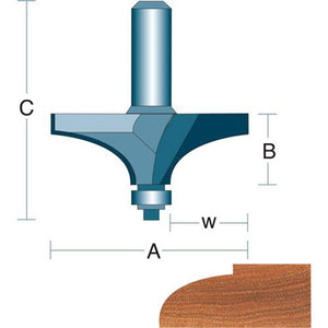 Roman Carbide Thumbnail Router Bit 1/2" Shank DC1371 - ToolPlanet