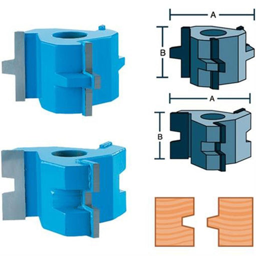 Roman Carbide Tongue Groove Shaper Cutter Set 1/2 Inch Bore DC2310 - ToolPlanet