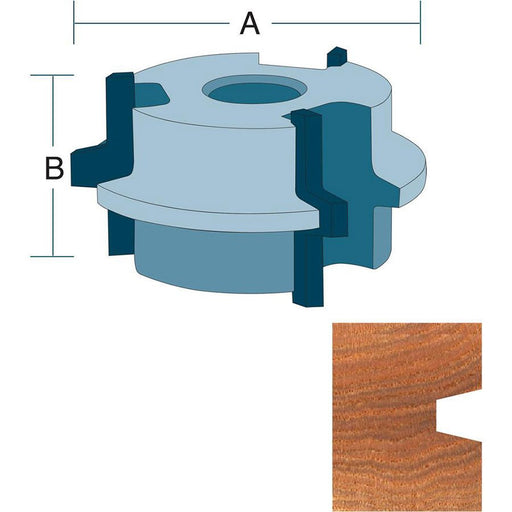 Roman Carbide Wedge Groove 1/2 Inch Bore Shaper Cutter DC2005 - ToolPlanet