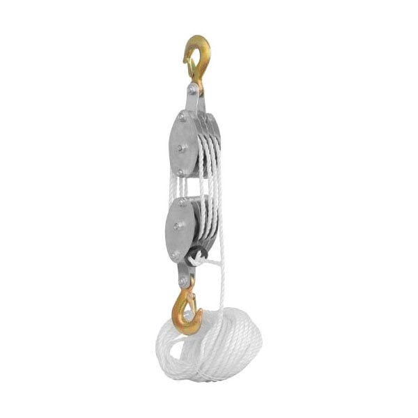 Rope Hoist Winch Pulley 2 Hook 2 Ton 65 Foot - ToolPlanet
