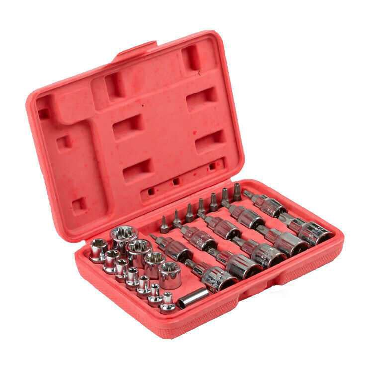 Block Socket Bit 30 pc Security Bit & Socket Set – Torx, E Socket, CR-V – 97950 - ToolPlanet